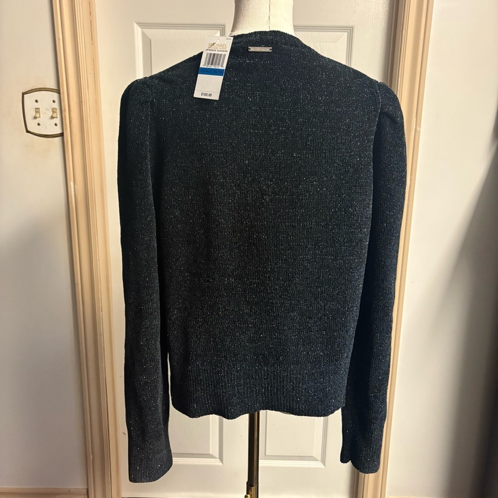NWT Michael Kors Black Sparkly Sweater - Picture 2 of 8